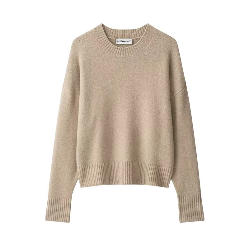 Women's Pullover Sweater 2026 New Fashion Simple Loose Soft Knit Pullover Women's Street Chic Autumn Warm Women's Sweater Youth