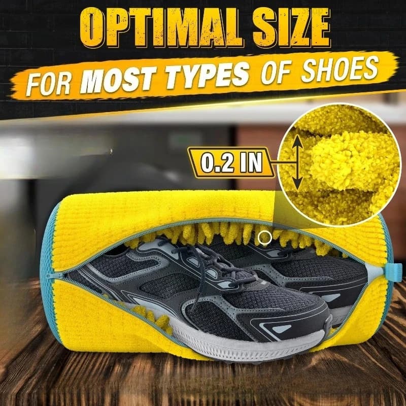 Bag for washing shoes with liquid brush set, durable bag for washing shoes and brush with soft bristles for cleaning all shoes