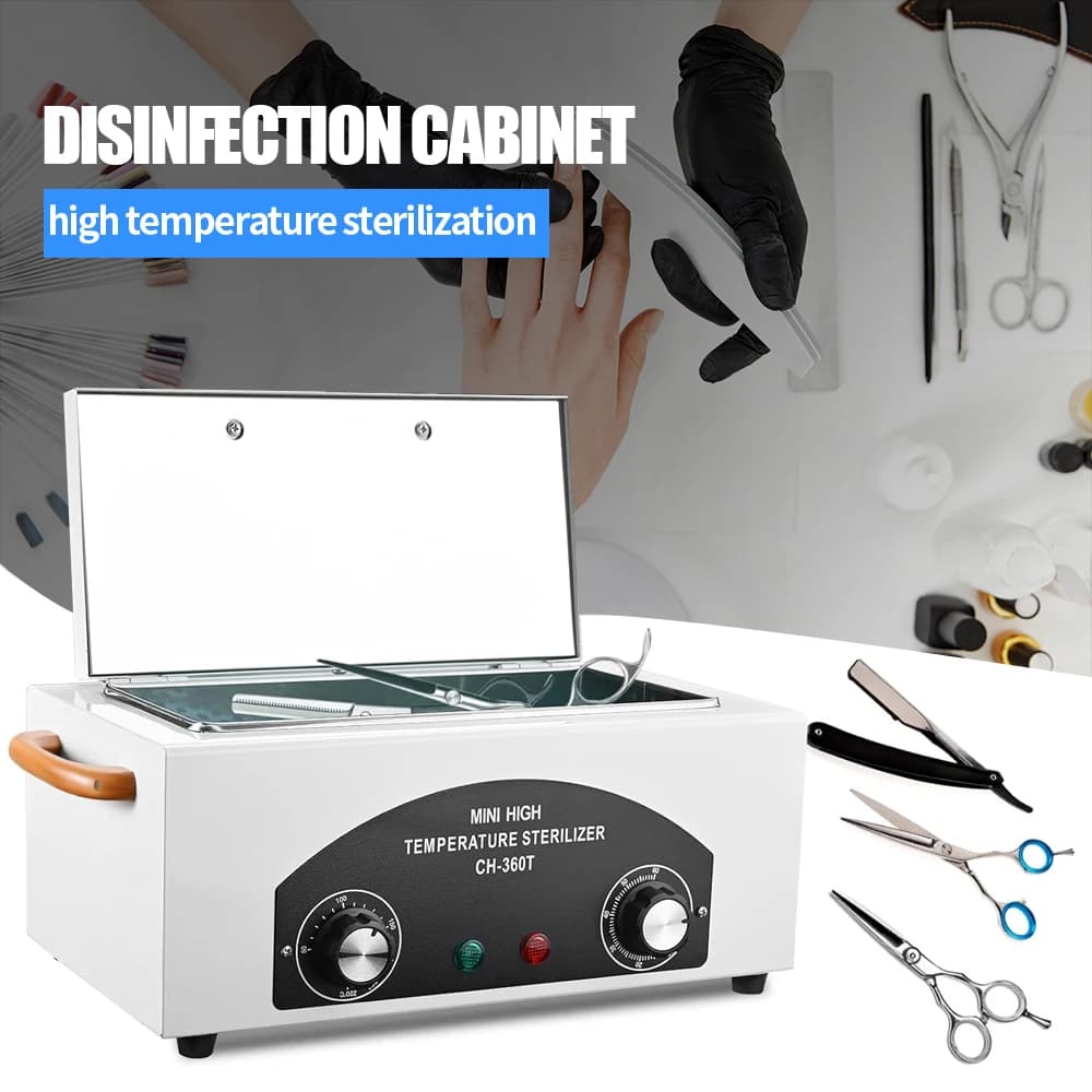 YIKOOLIN 1.5 liters high temperature cleaning box with timer Dry heat sterilizer for metal tools for beauty hair various with handle