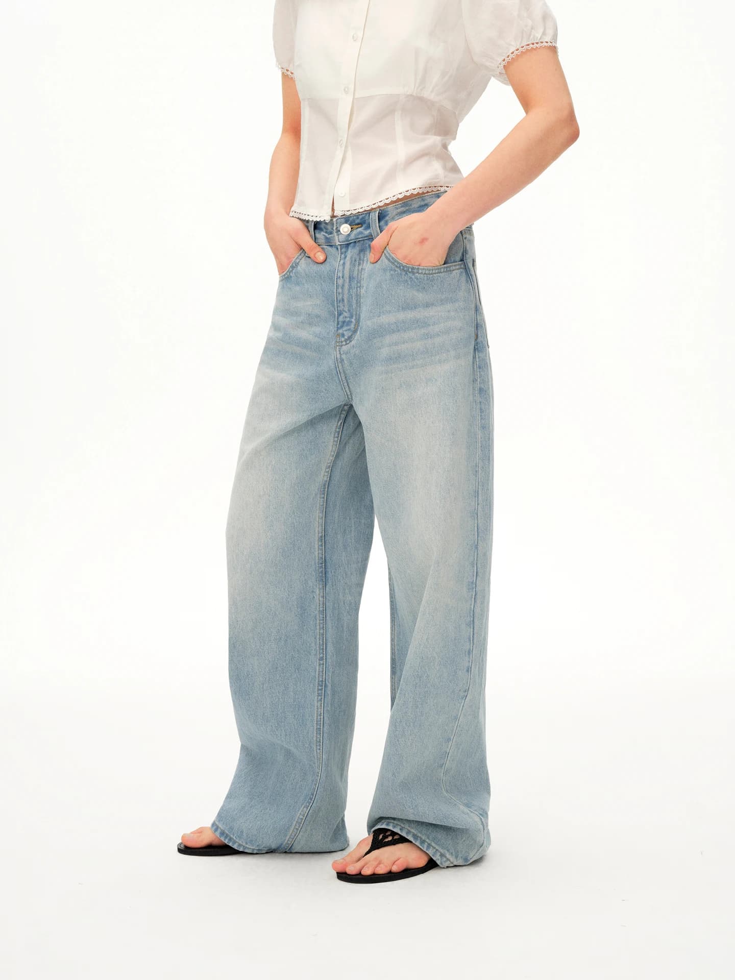 Loose Fit Wide Leg Jeans BGT Lazy Person's Dream Pants Knife Relaxing Style for All Body Types Summer Cotton Denim