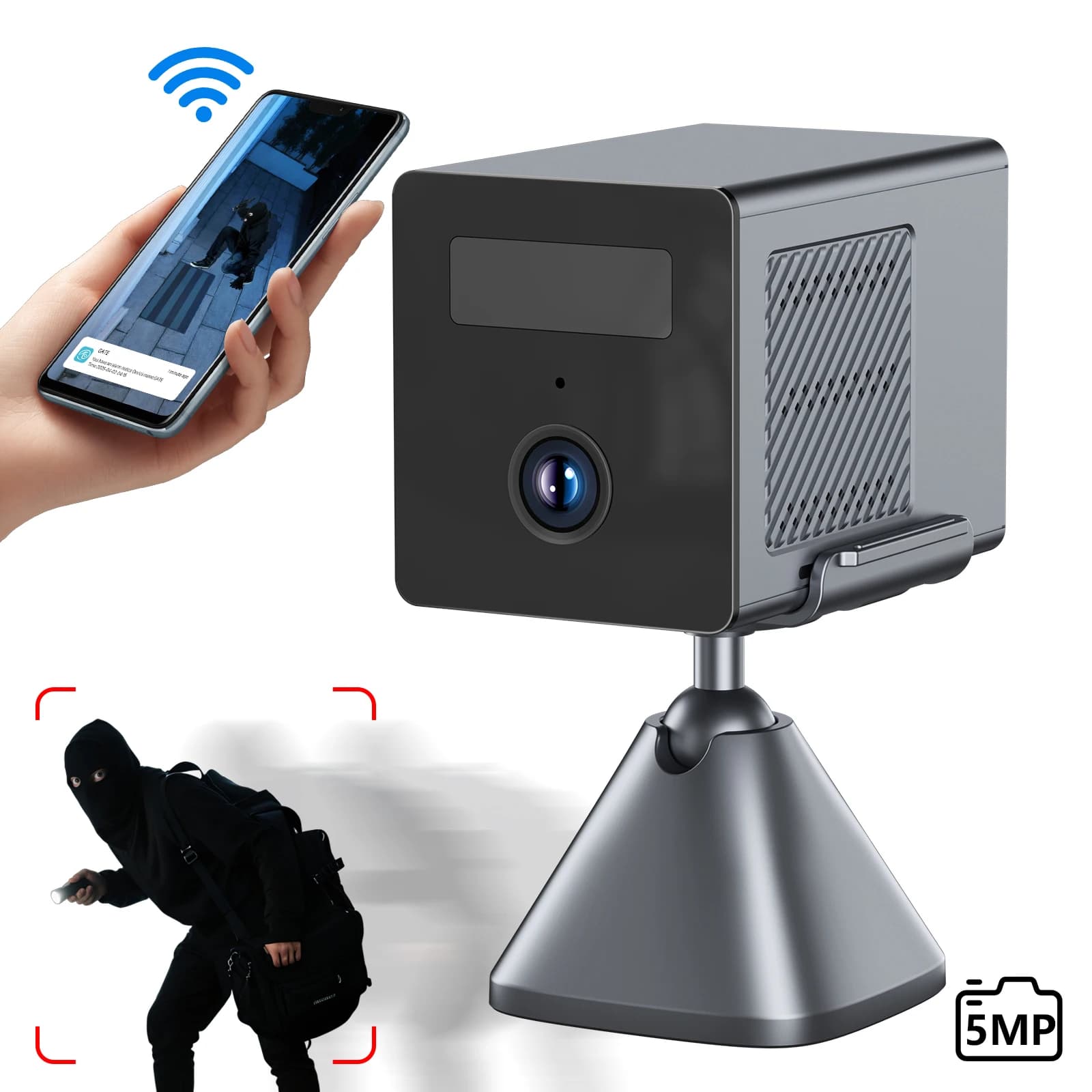 O-KAM pro 5MP IP WiFi Wireless Baby Monitor Telecamera AI Tracking Mini CCTV interno Video sorveglianza di sicurezza