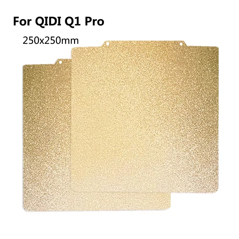 Piastra di stampa in acciaio a molla bifacciale PEI 250x250mm per Qidi Q1 Pro, per letto riscaldato Qidi Q1 Pro, ricambi per stampante 3D