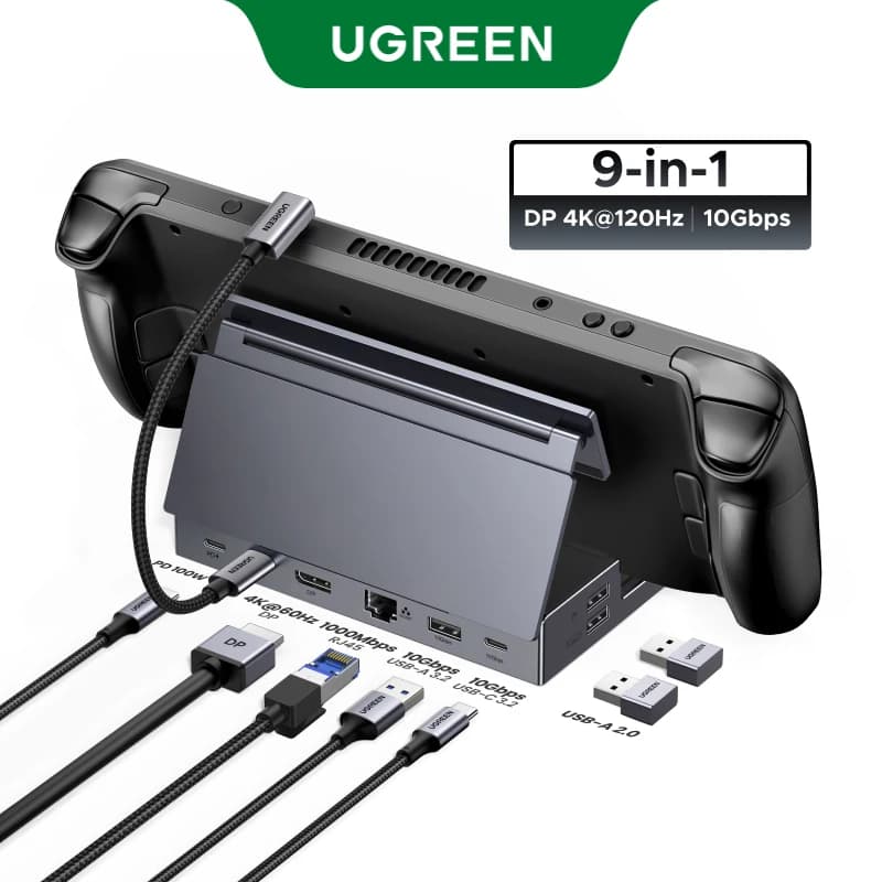 Docking Station UGREEN USB C tipo C a HDMI 4 k60hz RJ45 PD100W Dock per Steam Deck Nintend Switch MacBook Pro Air PC HUB USB 3.0