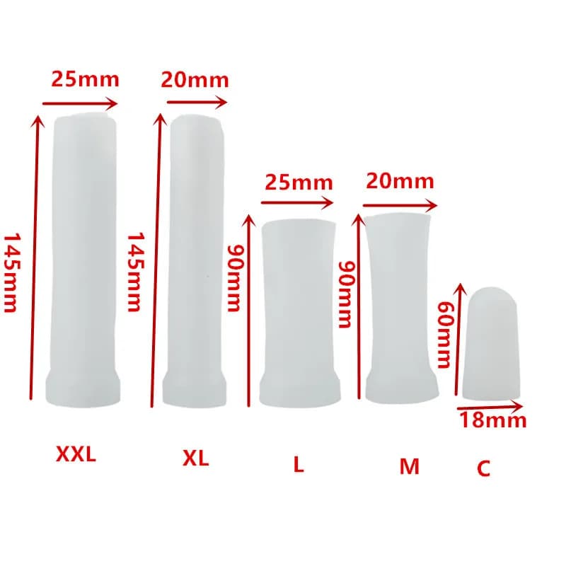 Manicotti per pene Tazza sottovuoto Tappo per glande Forniture per adulti Manicotto genitale in silicone Manicotto di serraggio Tappo protettivo per glande