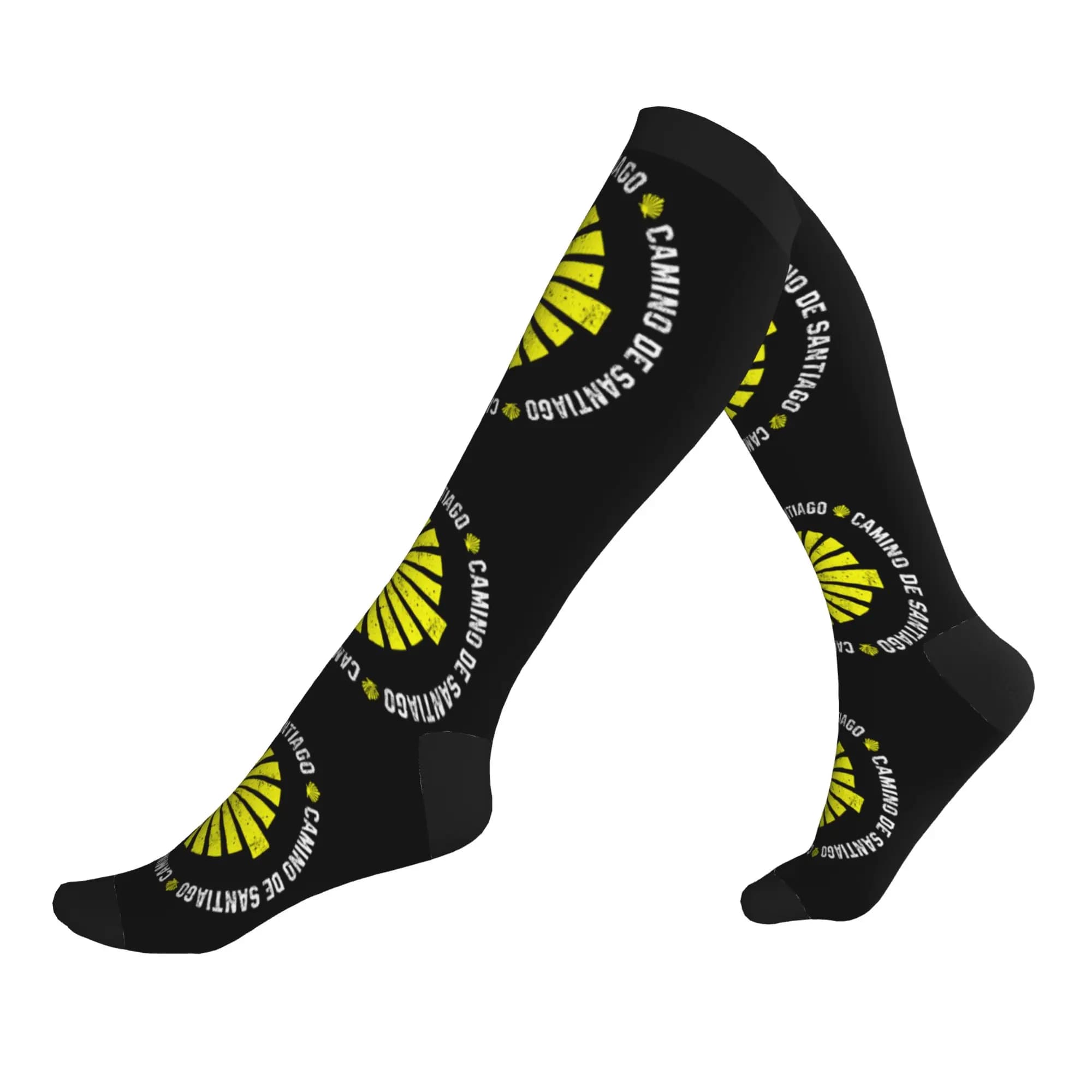 Buen Camino de Santiago Dress Socks Men Women Warm Fashion Sports Compression Socks