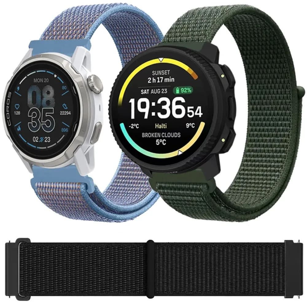 20/22 mm nylon strap for COROS APEX 2-4 42mm PACE Pro/3-2 Suunto Vertical 2 Race 2-1-S/Run/Cintura oceano