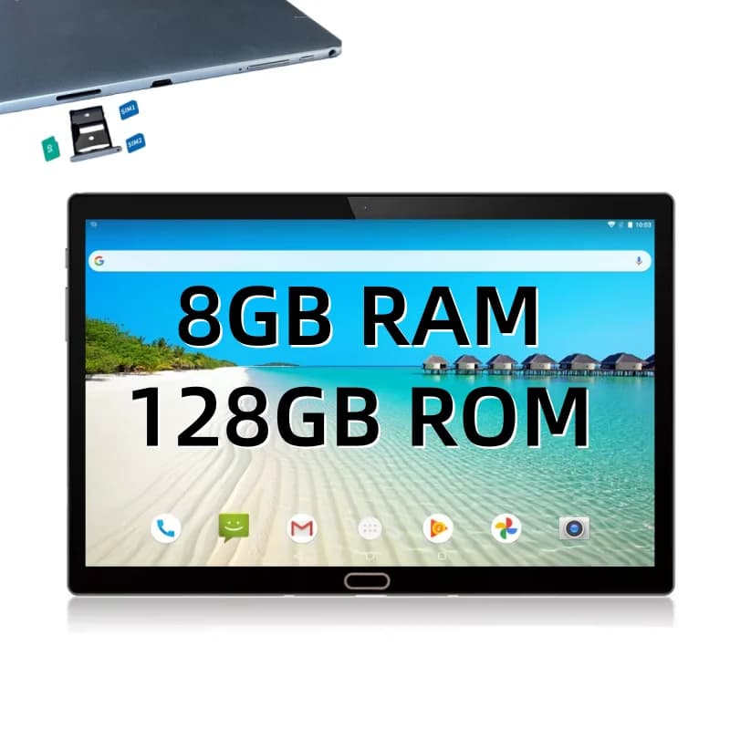 Type-C 8GB RAM 128GB ROM 10.8" Android 10 Tablet Supports 2G\3G\4G Calls Dual Camear 10-Core MT6797 1*Sim Cards 2560x1600 IPS