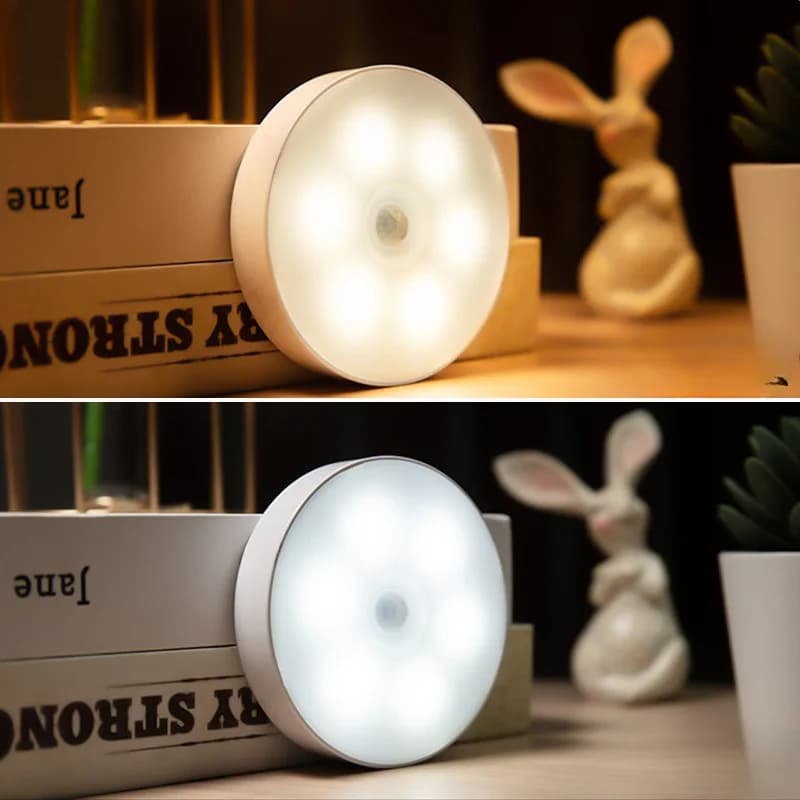 LED Night Lamp with Intelligent Human Body Sensor Emergency Automatic Light USB Charging Night Light with Wireless Magnetic Suction