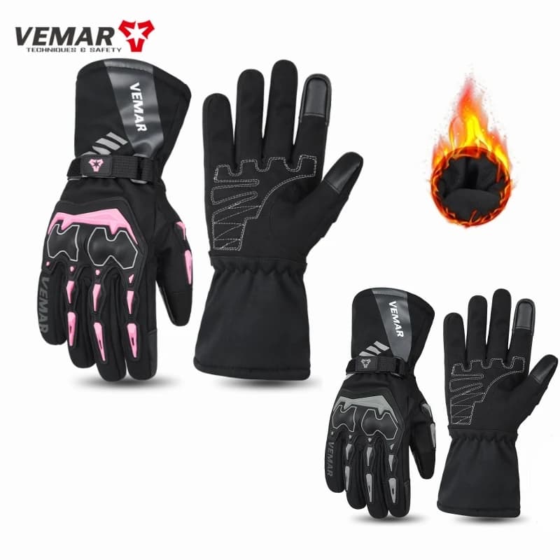 Professional Winter Motorcycle Gloves with Touchscreen Function Men Women Waterproof Windproof Thermal Riding Motorbike Gloves