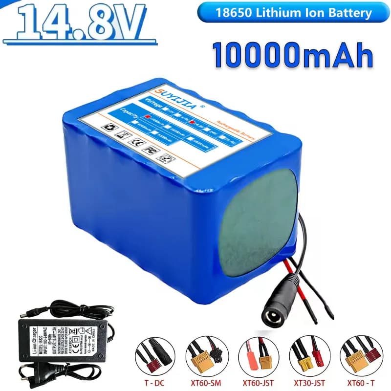 Lithium Battery for Night Fishing Lights, Radiators, Mining Lights, Drones, Electric Toys, 4S4P, 14.8V, 16.8V, , 10Ah, 18650