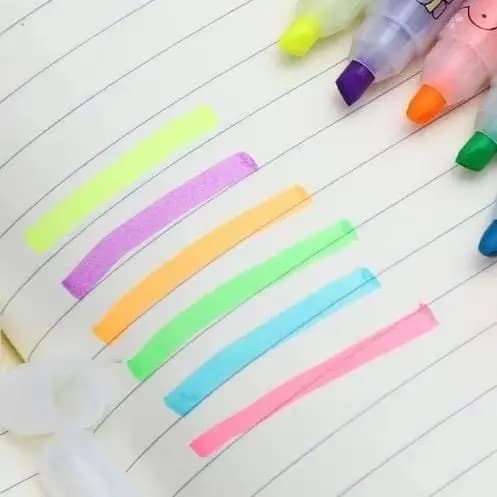 Cartoon Kawaii Miffy Mini Highlighter Trumpet Colour Inclined Head Mark Practical Serviceable Brightly-coloured Write Fluently