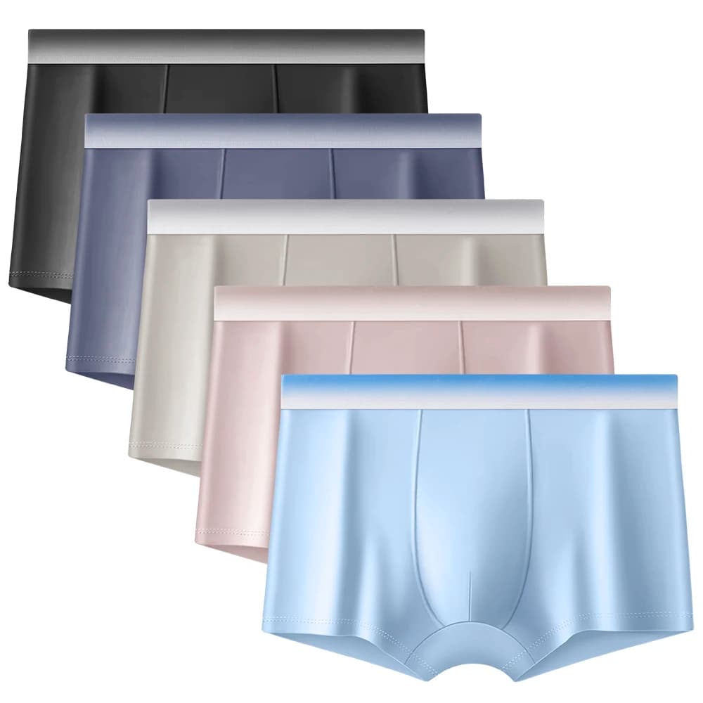 Pack of 5 men's boxer in cotton strong sizes, wide shaded waist, breathable underwear antibacterial 10A