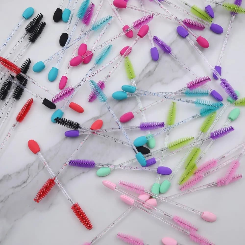 50Pcs Double Ended Sponge Applicator Oval Tipped Double-Headed Eyeshadow Brush, Disposable Dual Sided Eyeshadow Brush