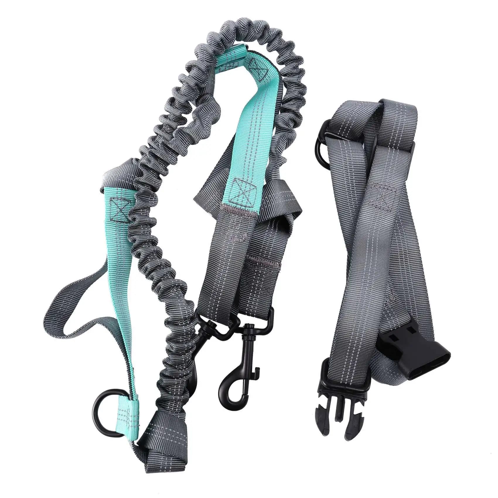 Guinzaglio per cani AS94-2X con doppio elastico, controllo libero per cani fino a 68 kg, guinzaglio elastico resistente con doppia impugnatura