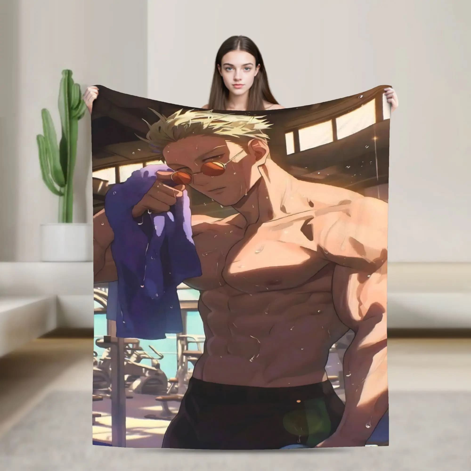 Coperta Nanami Kento morbida calda e soffice coperta in peluche per ragazze ragazzi decorazioni per la casa copriletto in flanella