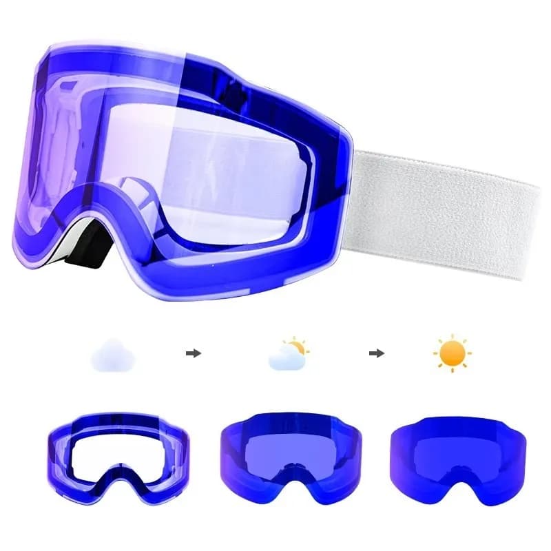 Airo Discoloration Universal Day and Night Snowboard Goggles Snow Glasses Anti-Fog Magnetic Winter Sports Ski Goggles