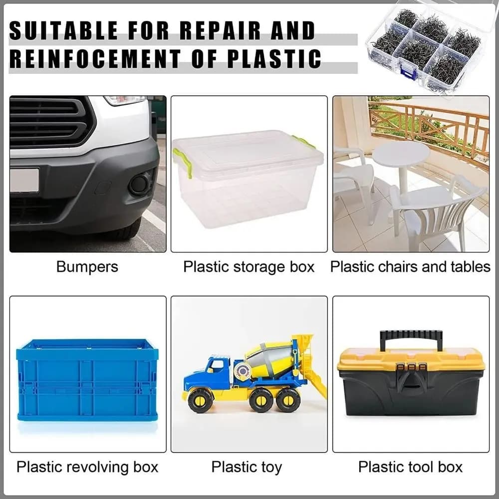 100 pz Cucitrice A Caldo Strumento Cucitrice di Plastica Saldatura Paraurti Riparazione Standard Pre Cut Onda Graffette Paraurti Riparazione Graffette di Ferro