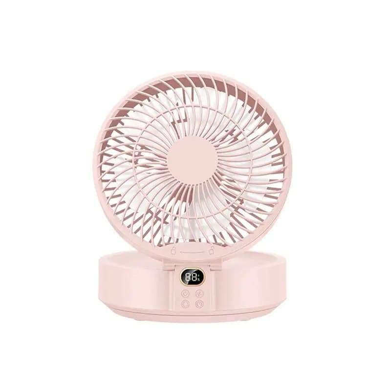 Ventilatore da parete wireless con telecomando, luce LED e funzione di circolazione dell'aria, pieghevole, elettrico, da tavolo, modello C