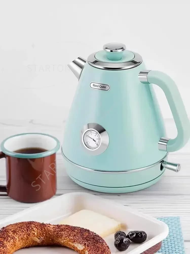 220V electric kettle with a unique hand painted design by Brazilian artist