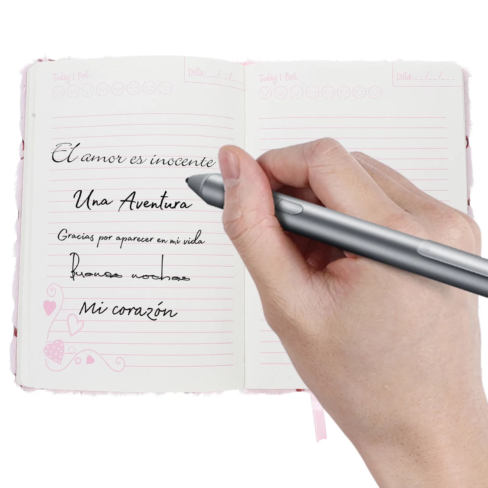 Quaderno a Tema San Valentino con Copertina Morbida, Diario Multifunzione, Agenda per Viaggi e Uso Quotidiano