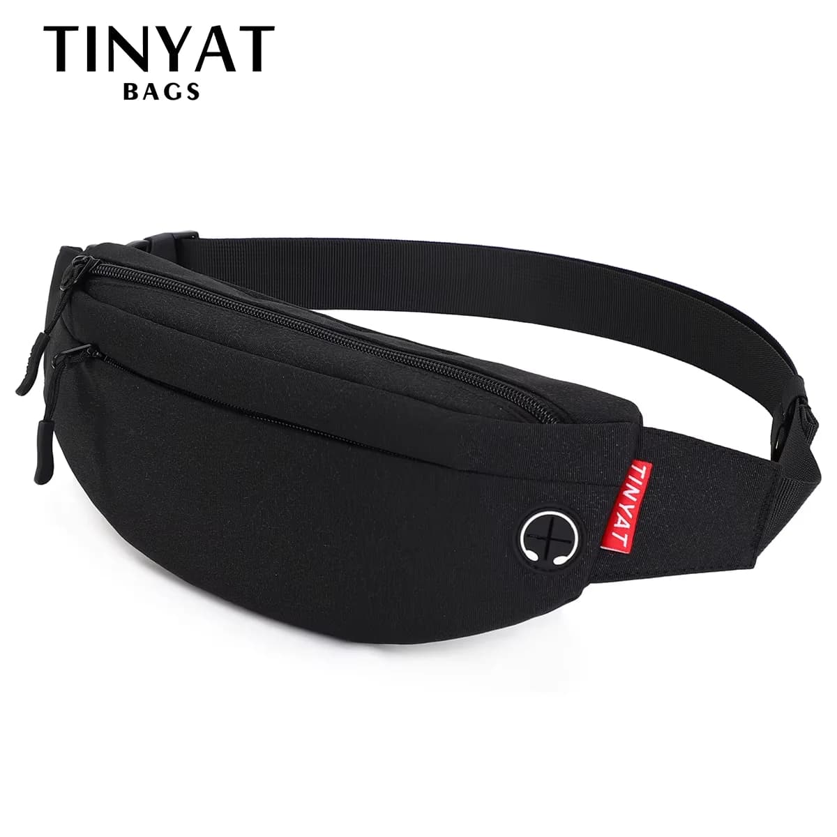 TINYAT marsupio da uomo marsupio borsa Casual grande borsa da cintura per telefono borsa da viaggio in tela da donna marsupio borsa a Banana Hip 4 tasche