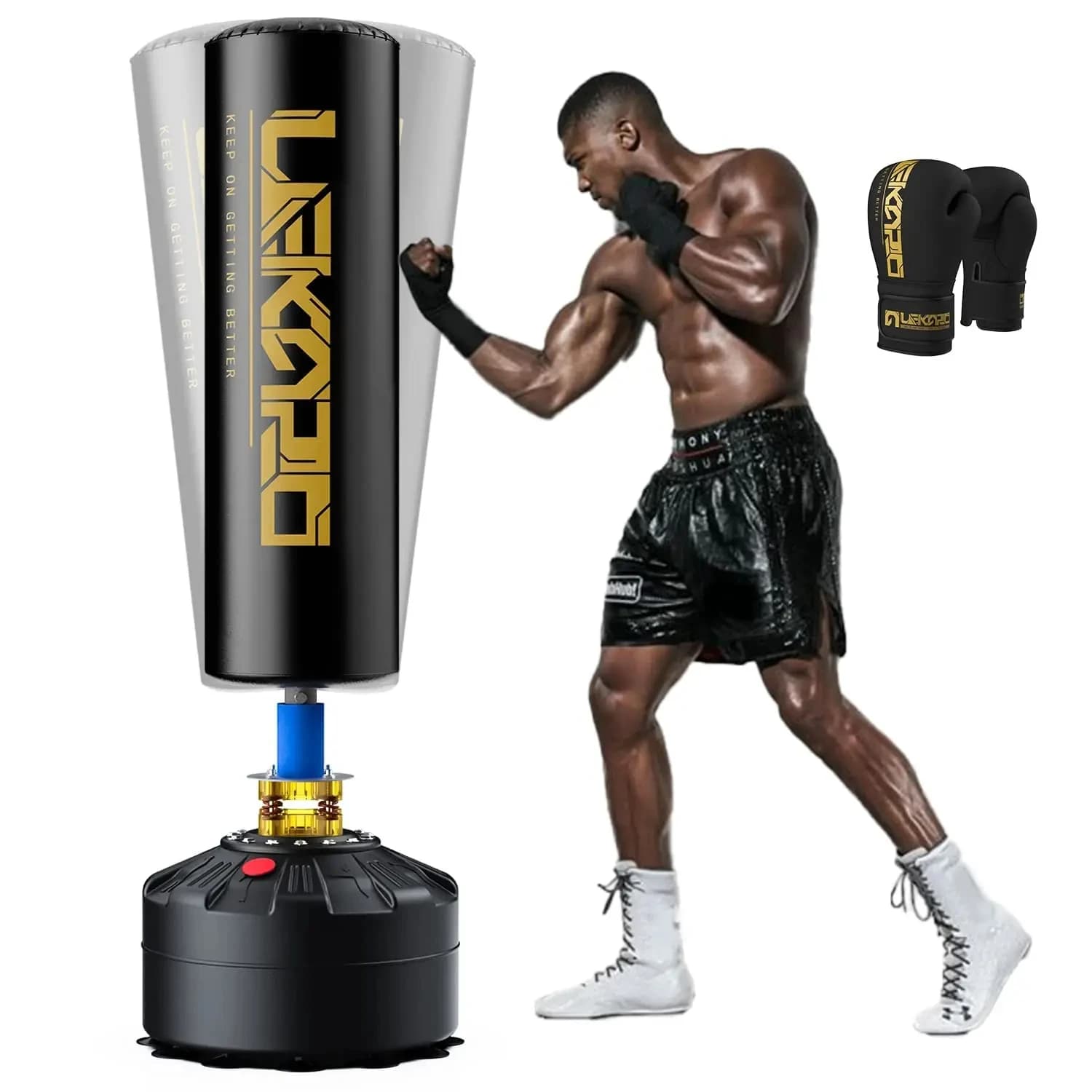 Boxing Column Muay Thai Sanda Tower Boxing Sand Bags Standing Boxing Tower Boxing Sack to Fight Boxing Pole for Heavy Training