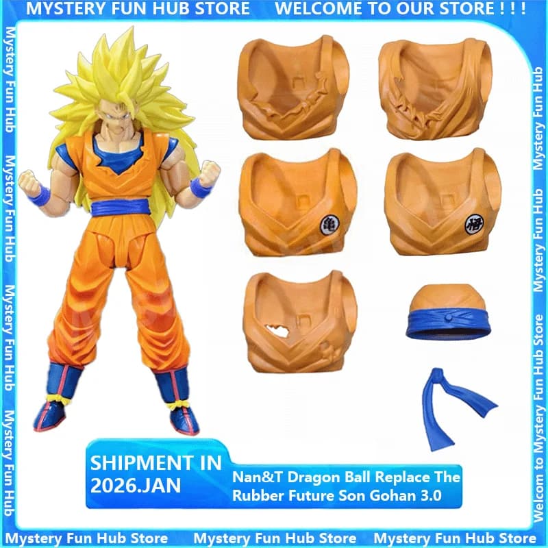 Nan&T Dragon Ball Future Son Gohan 3.0 Kit di accessori Sostituisci la giacca di gomma 1/12 I giochi iniziandosi Goku Modelli Giocattolo da collezione