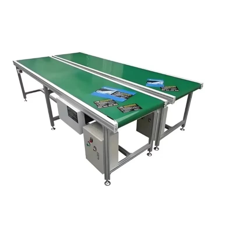 Premium Anti-Static PU Belt Conveyor, stainless steel structure, mobile design for auto storage, warehouse & food processing