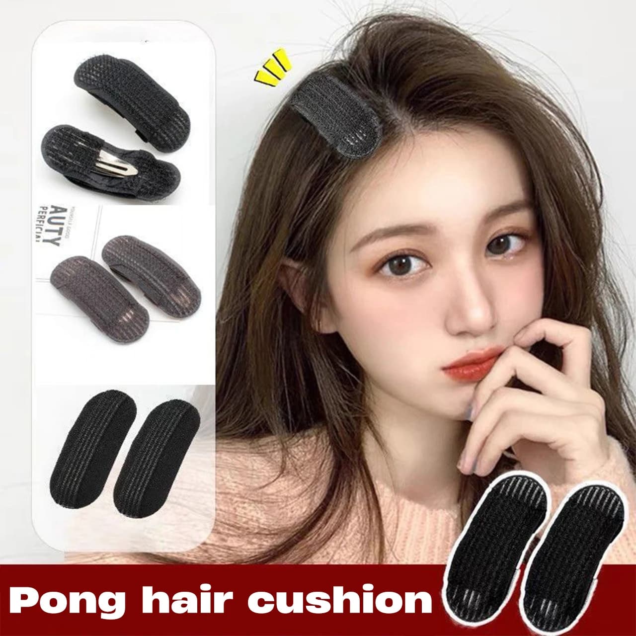5Pcs Fluffy Hair Sponge Bangs Clip Women Ponytail Patch Girl Hair Cushion Tool for Increasing The Height Of The Skull Headwear