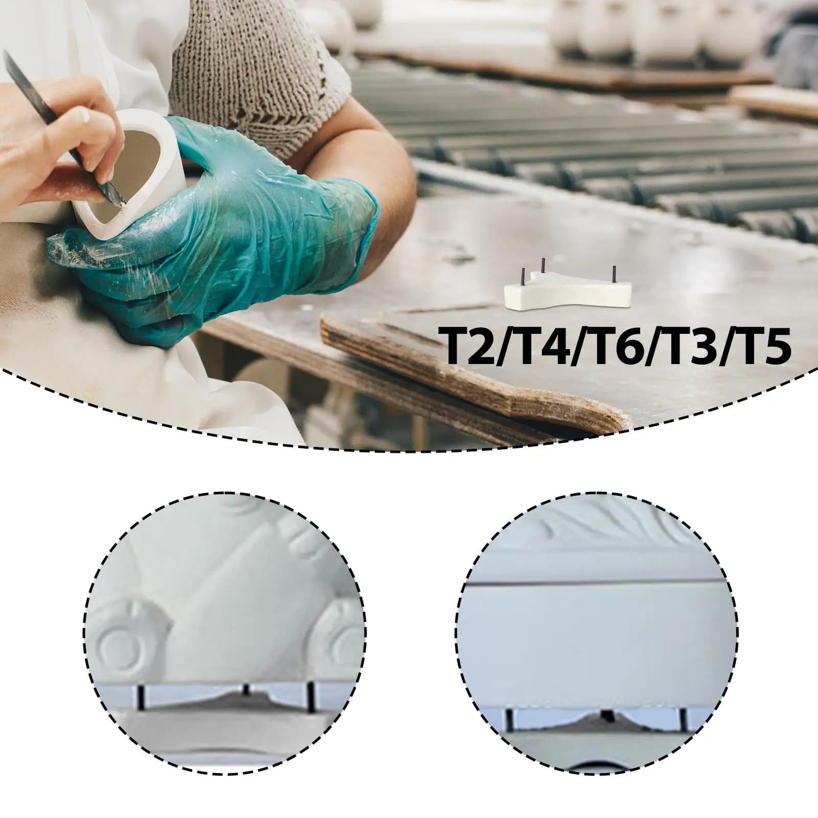 Strumenti per ceramica Supporto per treppiede resistente al calore per pala da forno per piano cottura in ceramica Ceramica Arte e vetri