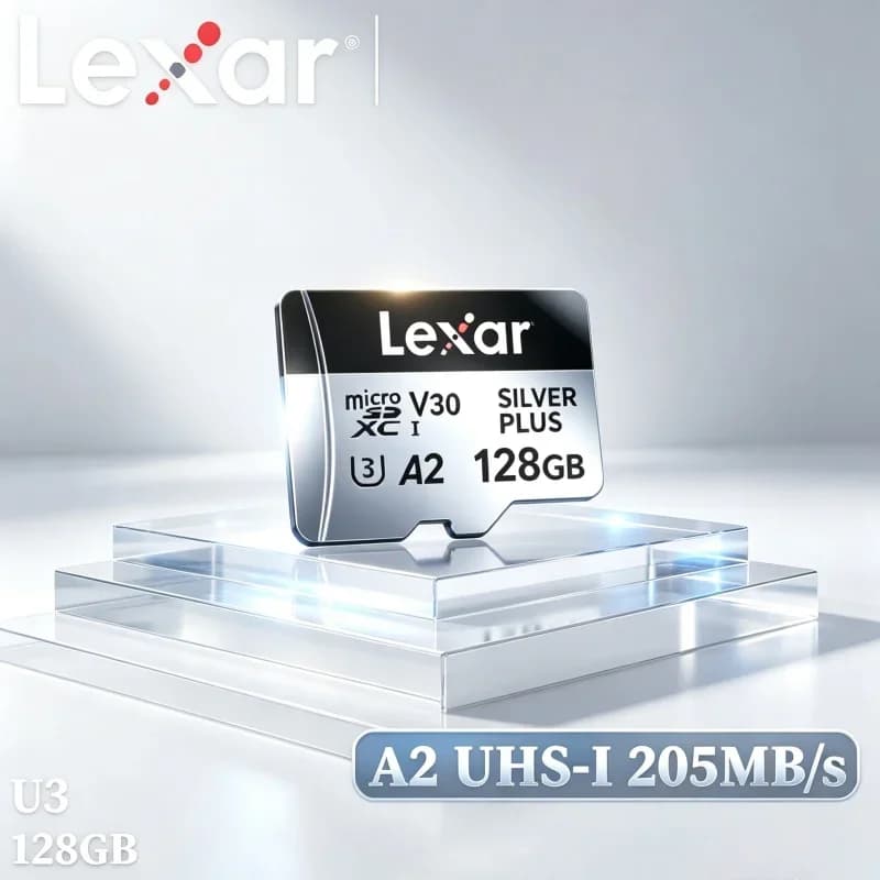 64GB 128GB 256GB Lexar Professional SILVER PLUS U3 A2 V30 4K microSDXC UHS I Memory Card TF Card for Tablet Drone