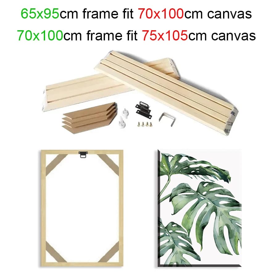 65x95 70x100 cm Wall Art Canvas Cornici in legno 30x40 40x60 50x70 Photo Frame Canvas Diamond Painting Cornici Tela Legno Wall Art