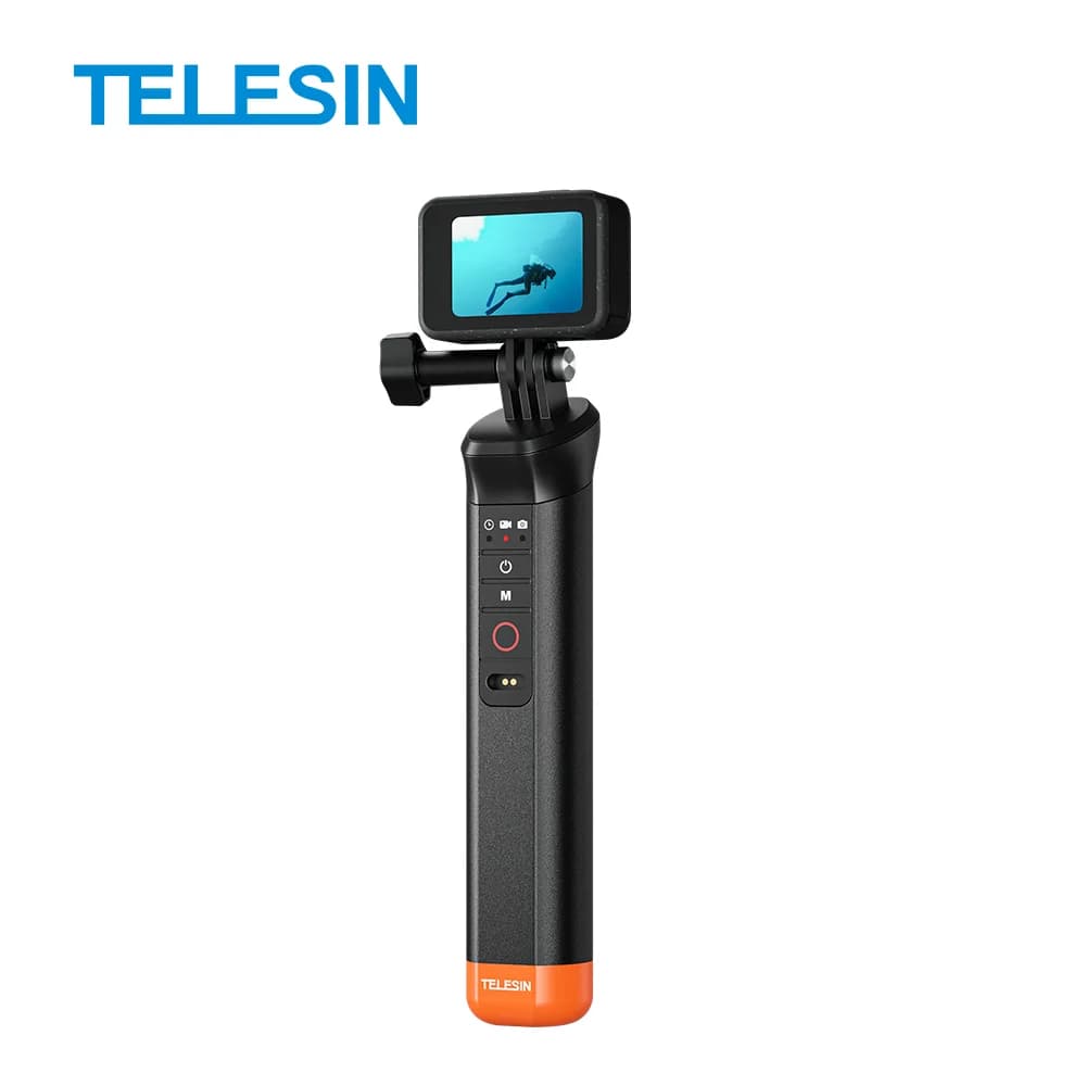 TELESIN Asta Galleggiante Impermeabile con Cinturino da Polso e Telecomando Wireless per GoPro Hero 9 10 11 12 13