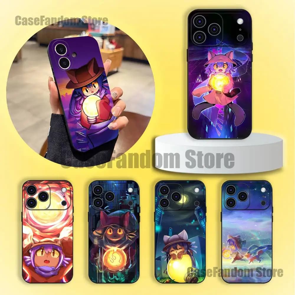 Custodia Morbida Nera O-Oneshot N-Niko per iPhone 17,16,15,14,13,12,11,Pro,Max,Plus