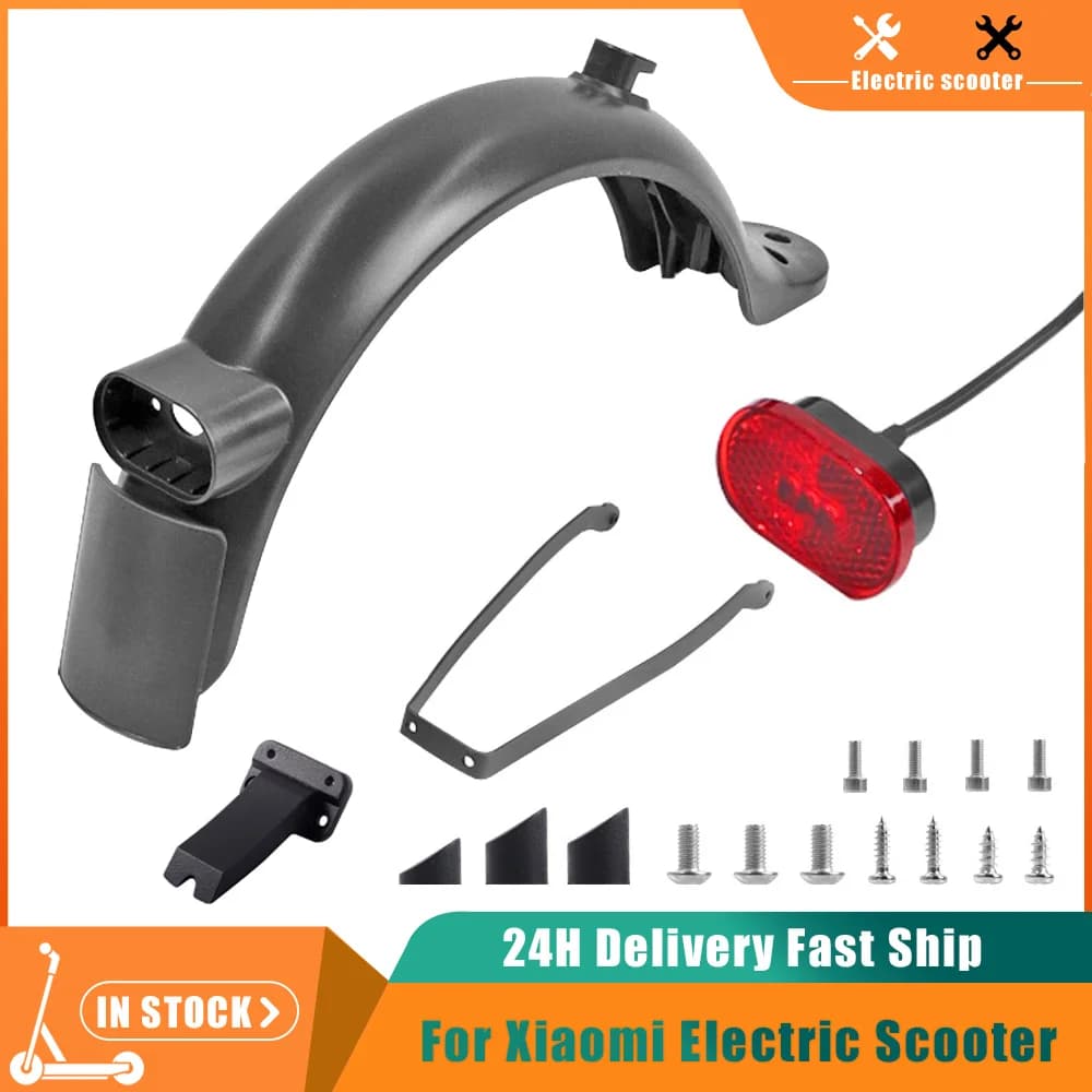 Parafango posteriore Fanale posteriore Set Per Xiaomi M365 1S /PRO 2/Mi3 Scooter Elettrico Ruota Splash Parafango Staffa Supporto Parte di Protezione