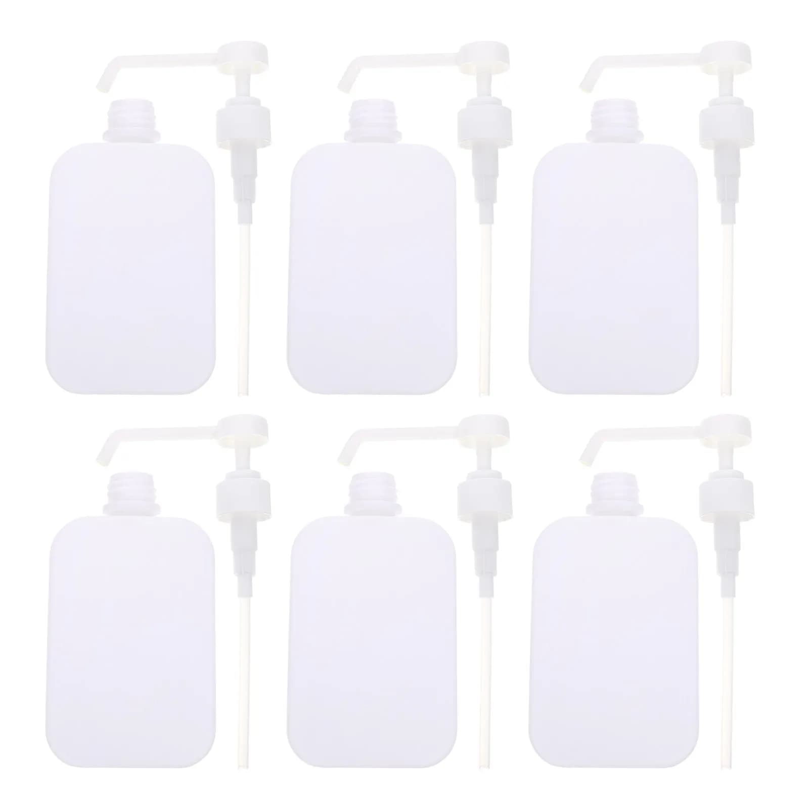 6 flaconi vuoti per sapone liquido da 500 ml, a prova di perdite, ricaricabili, con pompa spray, per lozione mani, shampoo, dispenser schiumogeno