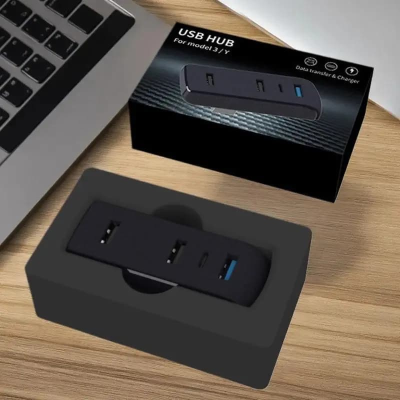 Stazione dock per vano portaoggetti per modello 3 Y 3+ Y Juniper Porte hub USB Docking station per splitter per caricabatterie estensore USB