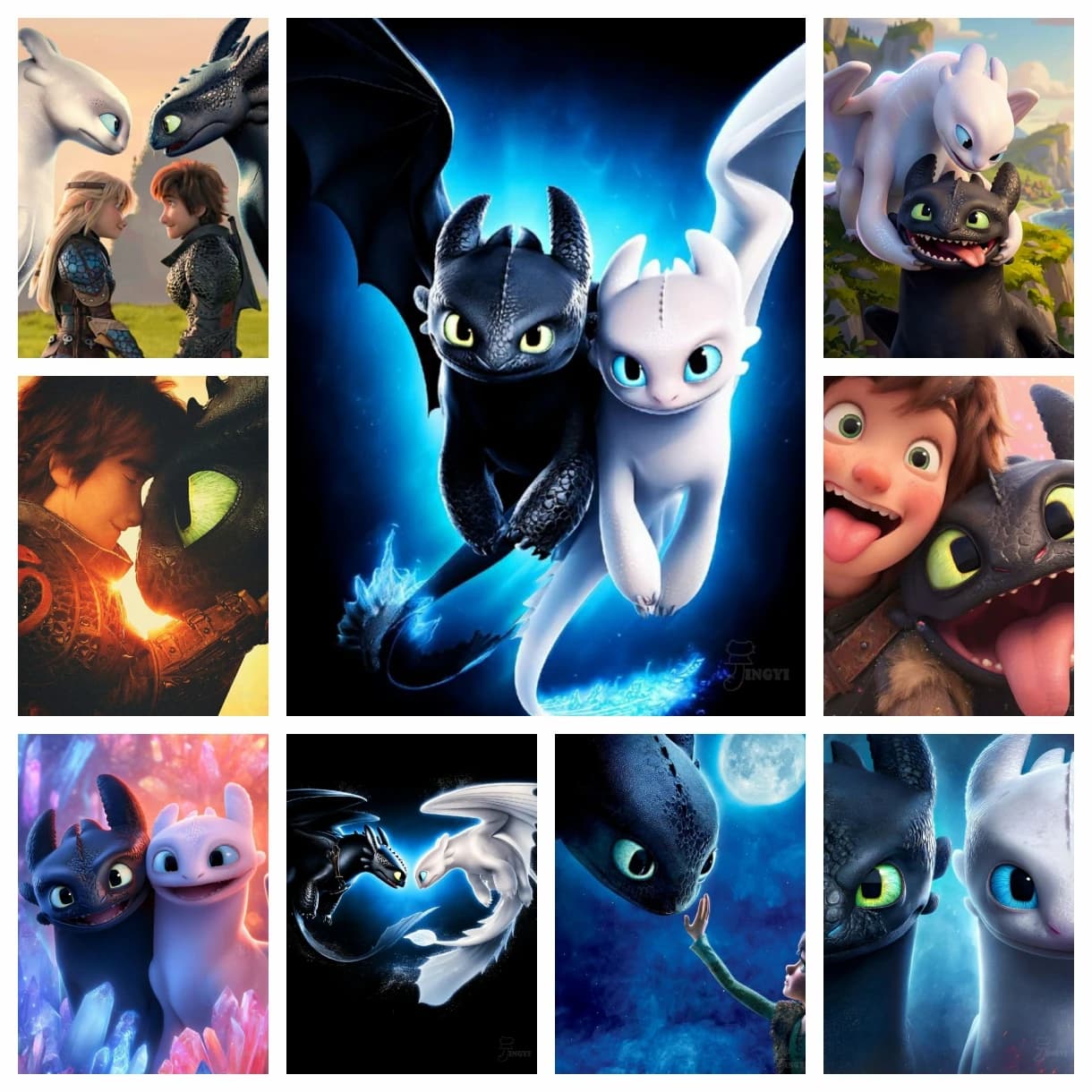 Cute Cartoon Animation Dragon Toothless 5D DIY Full Round Diamond Painting Home Living Room Bedroom Aesthetic Bar Decoration