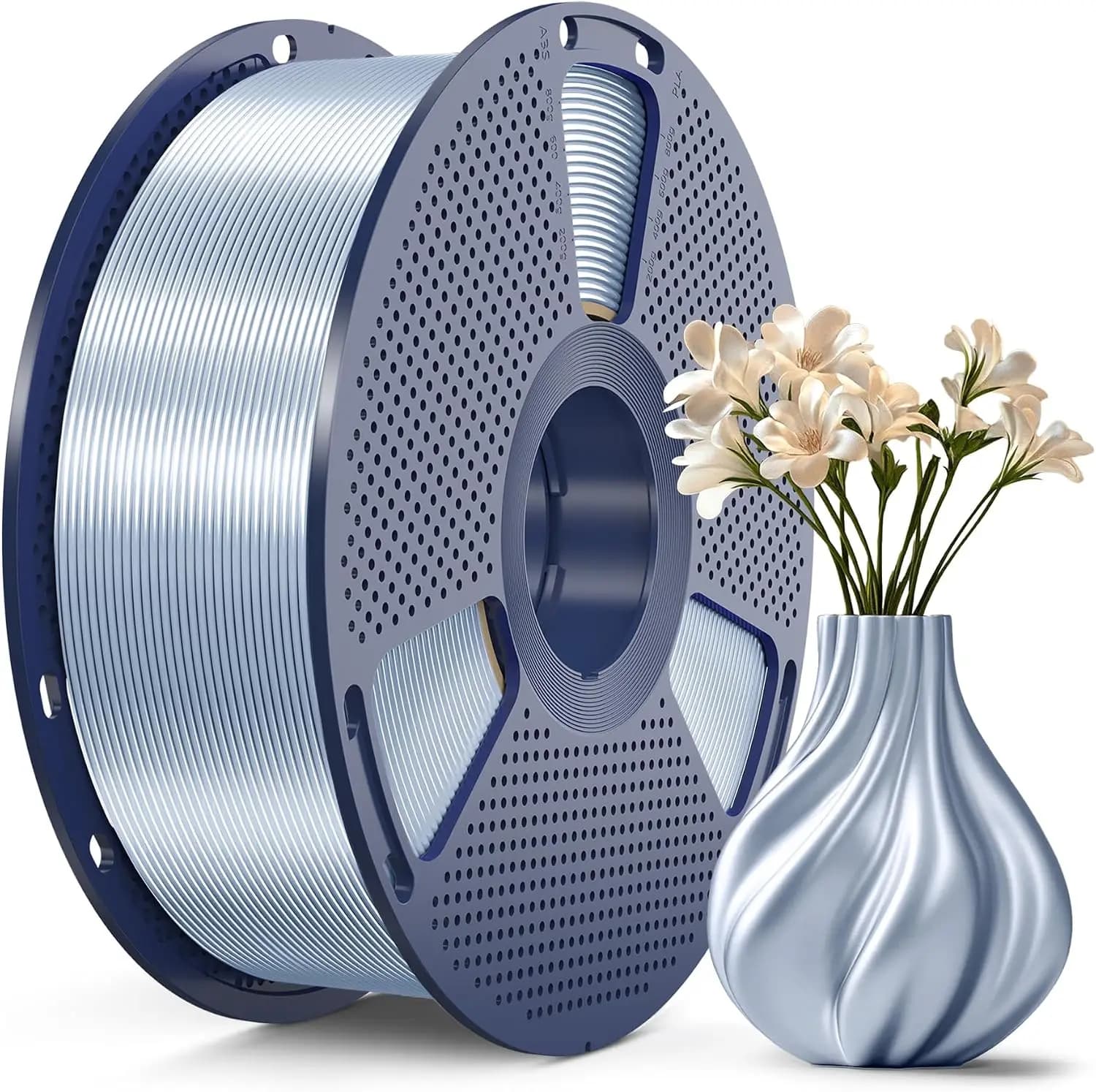 Silk PLA Filament 1.75mm, Smooth Silky Surface, Great Easy to Print, Dimensional Accuracy +/- 0.02mm, 1KG Spool
