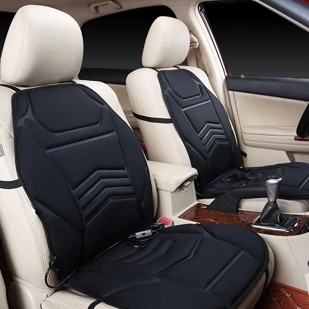 Heated Warm Seat Cover Universal Seat Heating Pad Cushion Car Seat Heater for Full Back and Seat for Winter/Cold Days