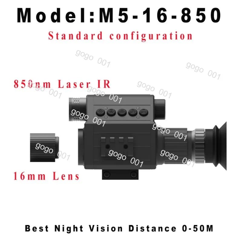 Binocolo con Visione Notturna 2025, Monocolo a Infrarossi con Zoom 5x50, Impermeabile HD per Caccia e Sorveglianza