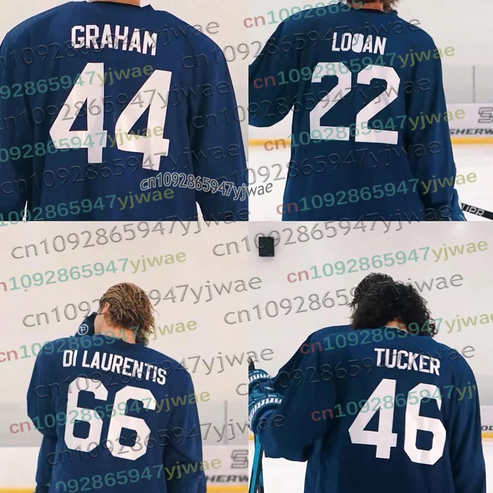 Maglia da Hockey Cosplay Off Campus Briar University, Graham 44 22 DI LAURENTIS 66 Tucker46, Maglietta a Maniche Lunghe con Stampa 3D, Jersey da Uomo