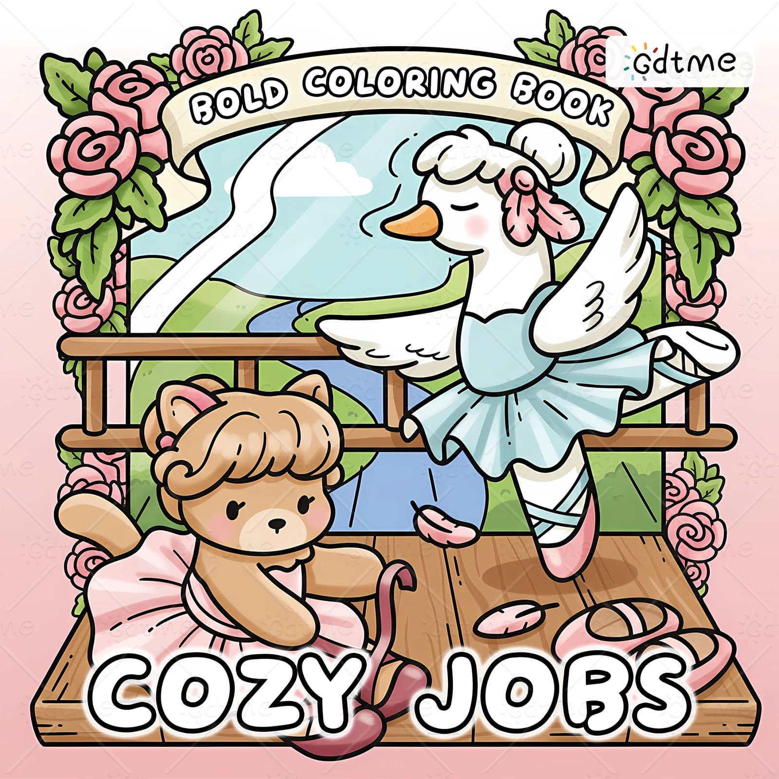 COZY JOBS Bold-easy Patterns Coloring Book for Adults Cute Drawing Book Perfect Gift for Party and Birthday