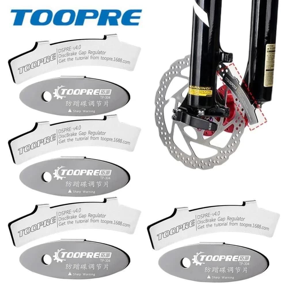 4 Pcs Bicycle Disc Brake Pad Adjustment Alignment Tool Stainless Steel Plate Rotor Assistant Adjust Spacer for Mountain Bike