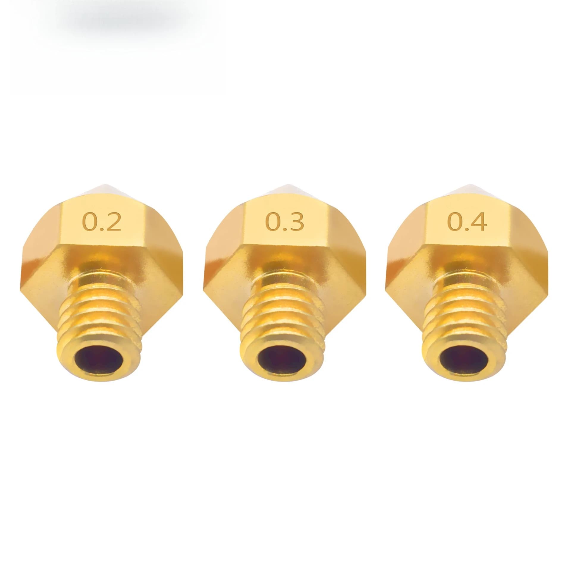 Ugello stampante 3D Ugello Makerbot Mk8 punta cr10 ugello in ottone ad ampia apertura filettatura M6 1,75