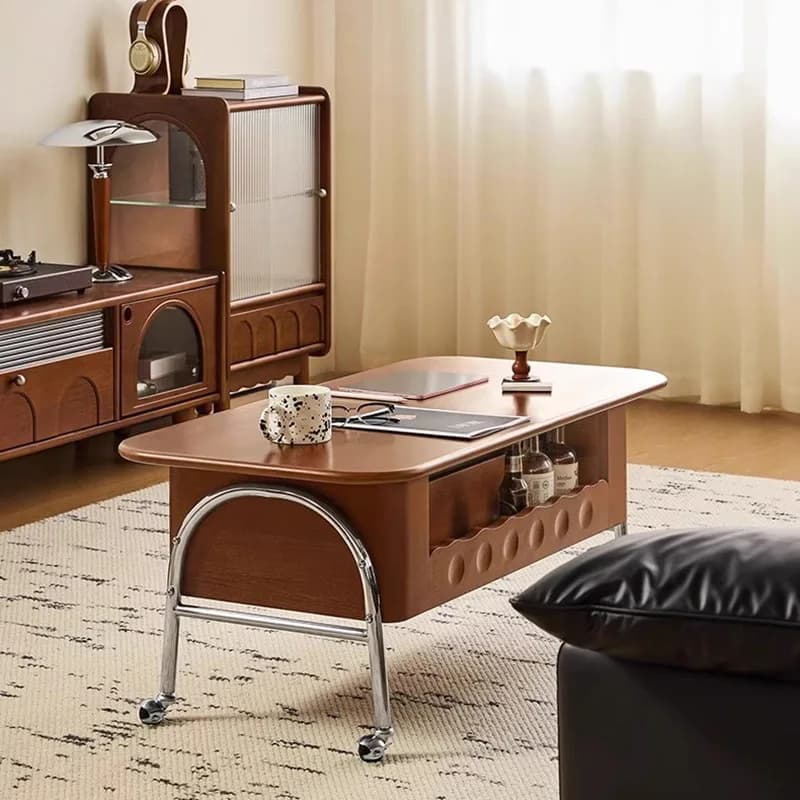 Per sollevare il tavolino vintage francese multifunzione portaoggetti tavolino moderno gambe in metallo tavolo mobile mobili per la casa