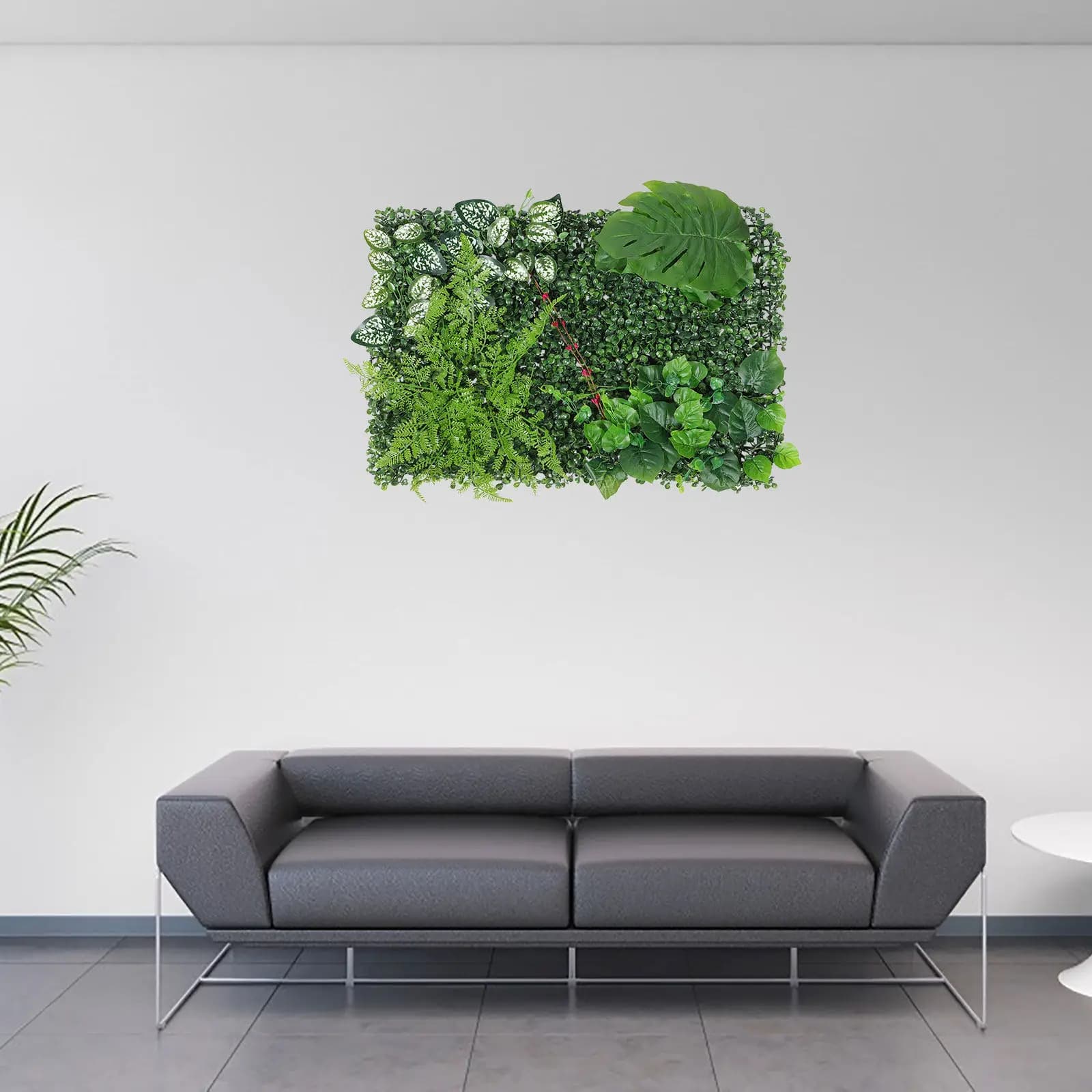 1 Sheet Simulated Plant Wall Ornament Premium Artificial Green Plant Panel for Home Garden Office Fence Decorative Faux Grass