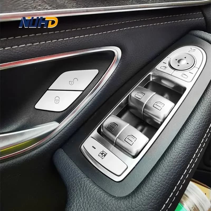 For Mercedes-Benz GLC Class CE ABS Car Door Switch Lock Button Decorative Wall decal Interior cover Accessories