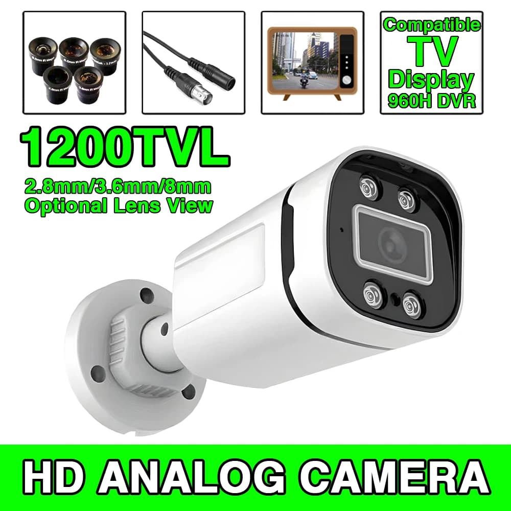 New Design Outdoor IP66 Waterproof 4LED With bracket Compatible TV Analog HD 1200TVL Security CCTV Camera IRCUT CVBS Surveillanc