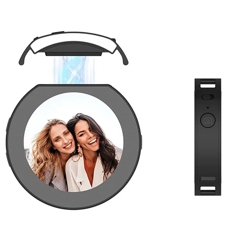 AA84 Schermo Rotondo da 2,1 Pollici per Vlog, Proiettore per Smartphone, Dispositivo di Mirroring Wireless Magnetico per Selfie